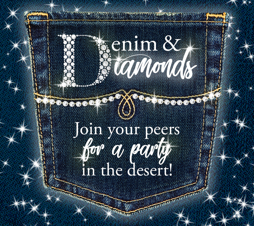 Denim & Diamonds party invitation
